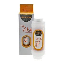 I’m Vita Shower Vitamin C Replacement Filters - Hard Water Softener - Milk Fat - Universal Shower System - Helps Dry Skin - Rose (1 Pack)