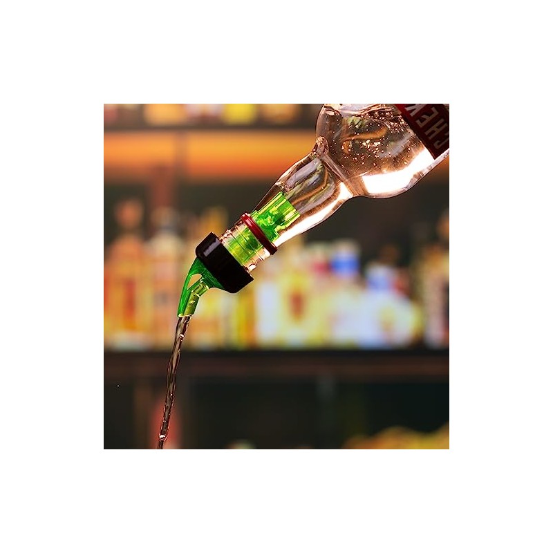bar@drinkstuff Exacto Pourer Green 35ml - Set of 3 |