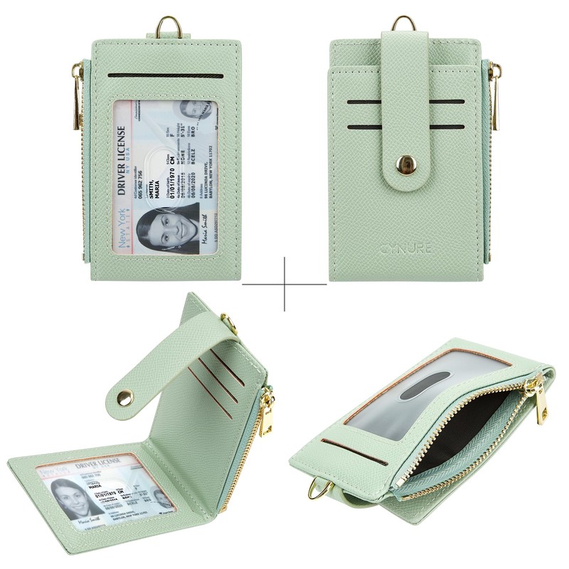 Cynure Women & Men Leather RFID Blocking Card Holder Slim