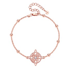 YAFEINI Nudo de Bruja Plata 925 Original Witches Knot Bracelet Sterling Silver Celtic Bracelet Witch Jewelry for Women Witchy Gifts, no gemstone