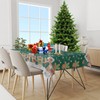 WedDecor Disposable Christmas Tablecloths, Plastic Banquet Party Table Cover Wipeable