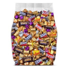 Hershey Miniatures Assorted Chocolate Candy Individually Wrapped - 2lb Bulk Chocolate Candy Variety Pack - Bulk Candy for Sharing and Snacking - Chocolate Candy Assortment Bag Bulk Pack (2 Pounds)