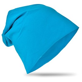 Miobo unisex jersey slouch beanie, long, plain colour, cotton, adults, babies, children