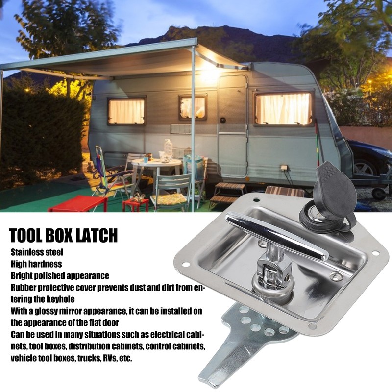 T Handle Latch Stainless Steel Polished Appearance Truck Toolbox Lock