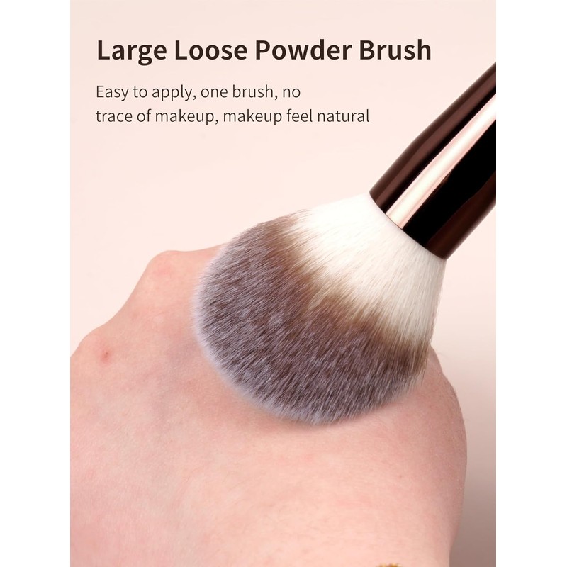 MAANGE 4 PCS Makeup Brush Set, Double-ended Kabuki Brush Contour