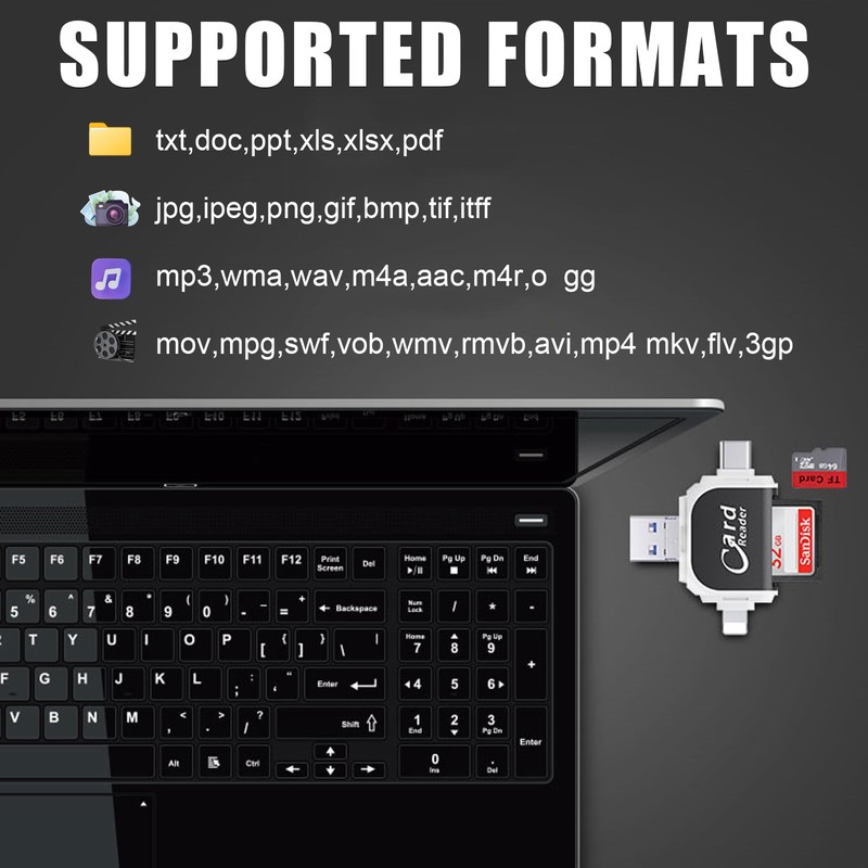 LINXINS Multi-Port 4 in1 Universal SD TF Card Reader 1