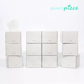 Pure Peace 퓨어피스 먼지없는 천연펄프 미니각티슈 230매 12개입 미용티슈 비염티슈 갑티슈 Pure Peace Dust-Free Natural Pulp Mini Tissue 230 Sheets 12 Packs Beauty Tissue Rhinitis Tissue