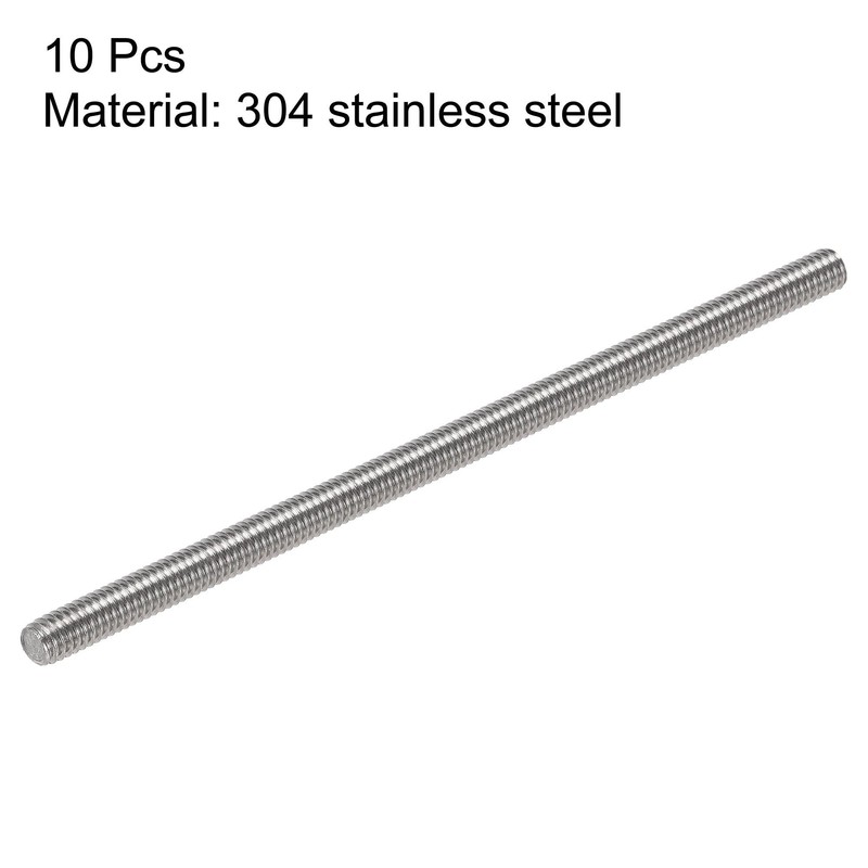 sourcing map M4 x 100 mm Fully Threaded Rod 304