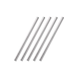 sourcing map Pack of 5 304 Metal Garden Poles, 5 mm x 100 mm Metal Rods for DIY Crafts, Motorcycle, Decoration, Garden