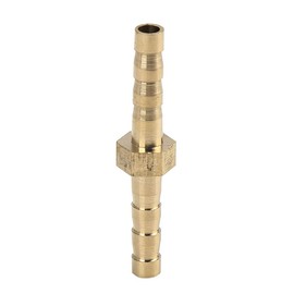 X AUTOHAUX 4mm Brass Barb Hose Fitting Straight Joiner for Air Water Gas Oil
