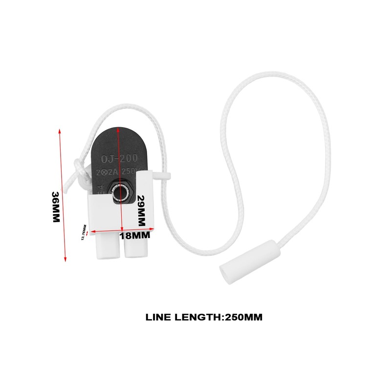 ECSiNG 4Pcs 2x2A 250V On-Off Miniature Mini Pull Cord Switch