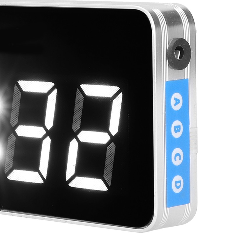 Desk Clock Glass Mirror Luminous Function LED Display Perpetual Calendar