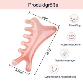 4 in 1 Gua Sha Beauty Massager Facial Care Device Made of Natural Beeswax Resin Material, Suitable for Eyes, Jaw Shaping, Head Care, Trigger Point Therapy, Gift for Women