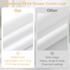 Craidlela 3-in-1 White Waffle Shower Curtain Set, Waterproof Fabric Modern