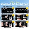 UNA GELLA Gel Nail Tips Almond Shape Medium Pre-etched 450PCS
