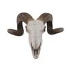 Deco 79 Polystone Sheep Home Wall Decor Skull Wall Sculpture,