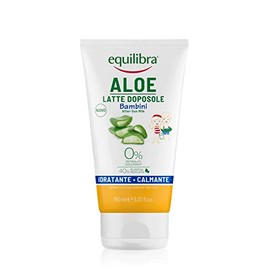 equilibra Solari, Aloe Latte Doposole Bambini, a Base di Olio di Mandorle Dolci, Estratto di Camomilla, Pantenolo, Vitamina E e Olio Essenziale di Citronella Anti-puntura d'Insetto, 150 ml
