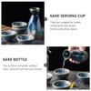 DOITOOL Sake Bottle Japanese Sake Set Ceramic Pot Japanese Cup