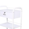 HAPPCUCOE 3-Tier Salon Cart with Lockable Drawers,Beauty Trolley Cart with