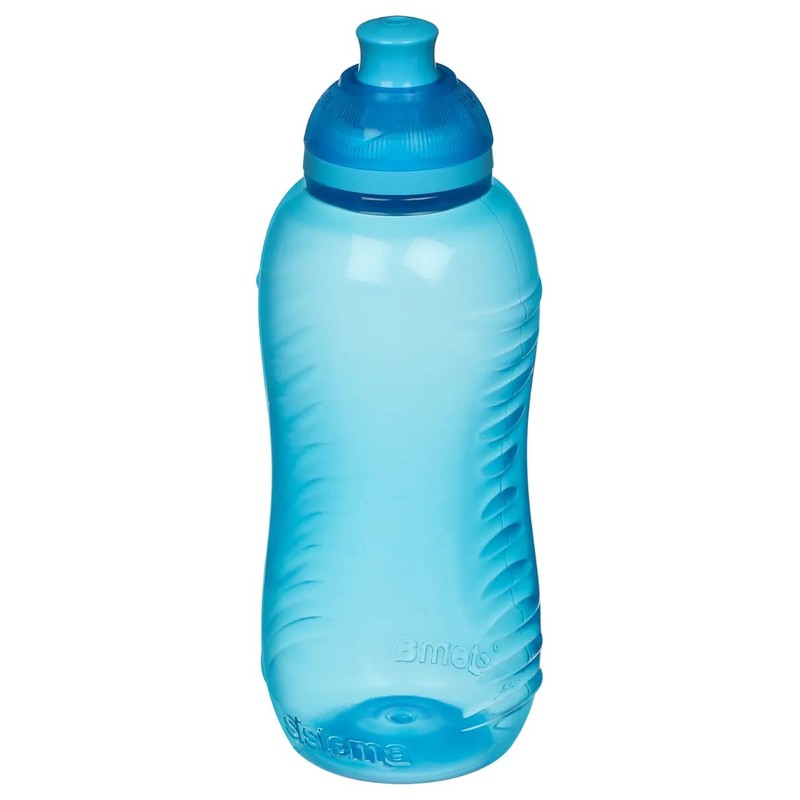 3 Sistema 330ml Twist n Sip Drink Bottles, Blue, Pink,