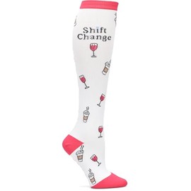 Nurse Mates Socks | 12-14 mmHg Compression | Over The Calf | Comfort Support | 1 Pair | Shift Change