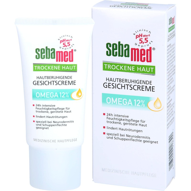 Sebamed Omega 12% Soothing Face Cream for Dry Skin, 50