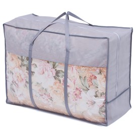 Astro 167-04 Feather Duvet Storage Bag, Gray (Single and Double Multi--use), Non-woven Fabric, With Handle, Light Compression