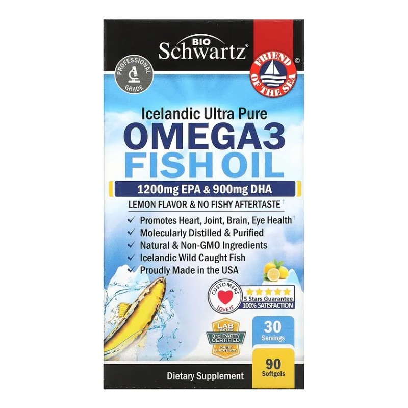 Omega 3 Bio Schwartz Aceite Pescado Sabor Limon 90 Caps