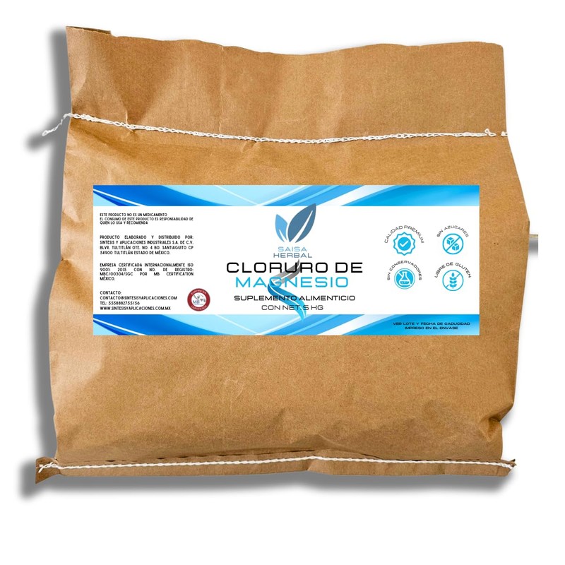 Cloruro de Magnesio Grado Alimenticio bulto con 5 kg SAISA