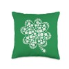 Shamrock Shenanigans Clover Leaf St Patricks Day Throw Pillow