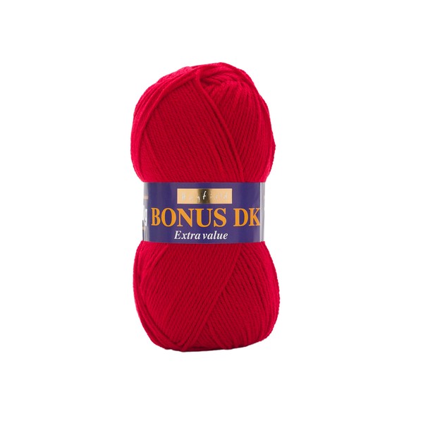 Hayfield Bonus DK Double Knitting Signal Red (977), 100g by