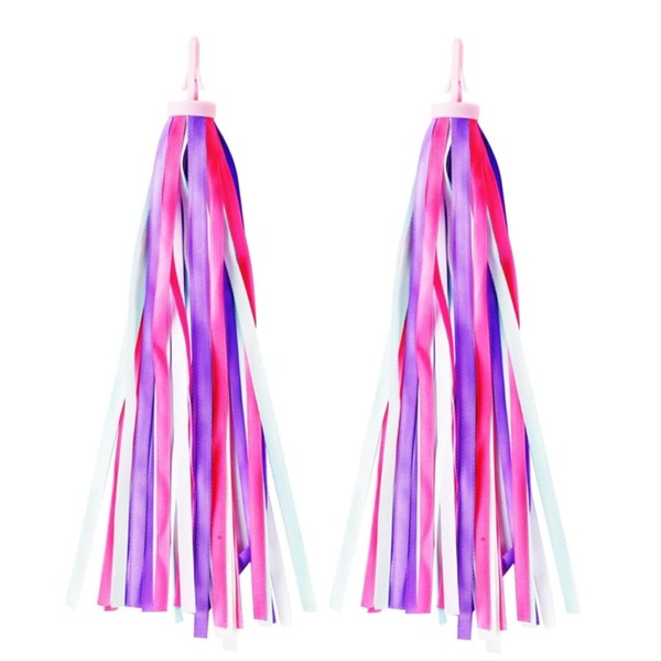 JJiaoLinin Handlebar Tassels, 1 Pair Handlebar Fringe Streamer Ribbons for