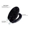 J&V Textiles Round Toilet Seat With Easy Clean & Change