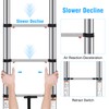 DEZEX 10.5 FT Stainless Steel Telescoping Ladders - One-Button Retraction