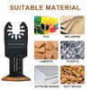 100Pcs Curved-Edge Oscillating Tool Blades Professional Universal Oscillating Saw Blades