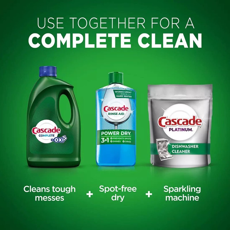 CASCADE Cascade Complete Gel and Oxi Dishwasher Detergent, 125 Fl.