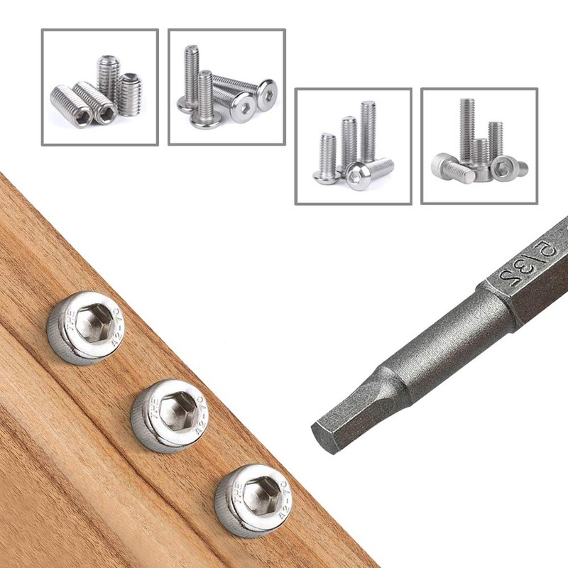 Mesee 10 Pieces 50mm Inner Hex Head Magnetic Screwdriver Bits,