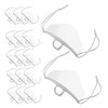 BIUDECO 20pcs Plastic Half Face Masks for Catering Transparent Nose