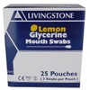 Livingstone Lemon Glycerine Mouth Swabs 25 Box
