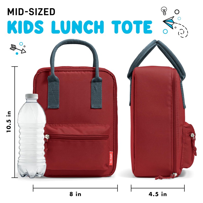 Fit & Fresh Connor Kids Lunch Tote, Versatile Thermal Insulated