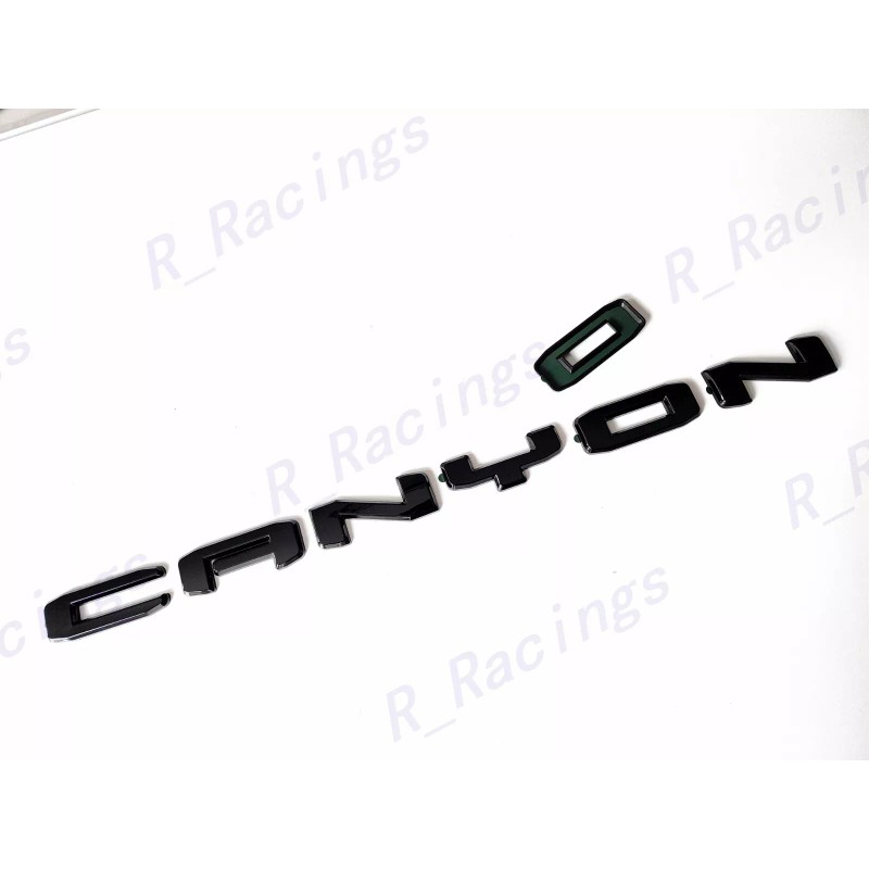 GMC 5PCS Gloss Black Red Door Rear Grill AT4 Canyon