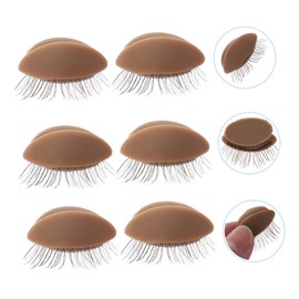 FRCOLOR 3pairs Eyelids Practice Kit for Lash Extensions Realistic Make-up Eyelids for Professional Training Soft Removable for Eyelash Application