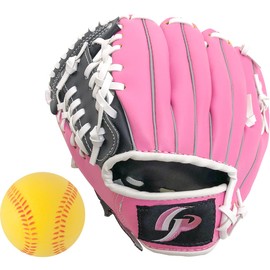GP 45614 Kids 9" Left Throw Baseball Glove with Soft Ball Pink