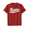 Bama Alabama White Script Design Southern T-Shirt