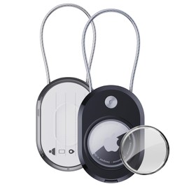 DDJ 2-Pack Luggage Tag Case for Apple Air Tracker Tag & Moto Tag with Wire Cable Lock, Waterproof，Anti-Lost Air Tags Holder with Name ID Cards for Travel, Luggage, Keys, Backpacks, Dog, Pets, Bags