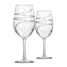 Rolf Glass Twist All Purpose Wine Glass 18 Ounce | Proudly Made in the USA | Large Wine Glasses | Lead-Free Glass | Engraved Large Wine Glasses | (Set of 2)