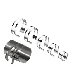 5Piece Stainless Steel Exhaust Pipe Clamps, Universal, for Welding and Exhaust Repairs (2" 2.5" 3" 3.5" 4")