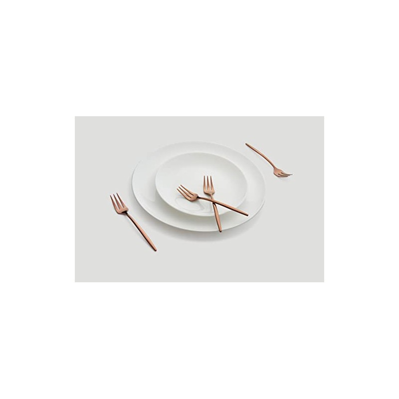 Cambridge Copper Mirror Gaze Cocktail Forks, Set of 4, 0