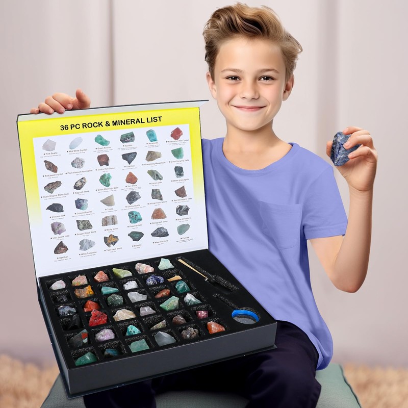 BTYCityMao Rock Collection for Kids - 36pc Cool Rocks and