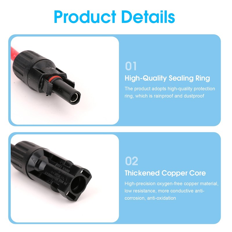 Solar Cable 2 Pairs Y for Photovoltaic Panels Solar Cable